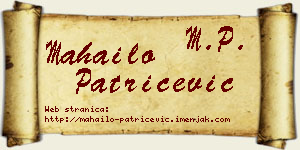 Mahailo Patričević vizit kartica